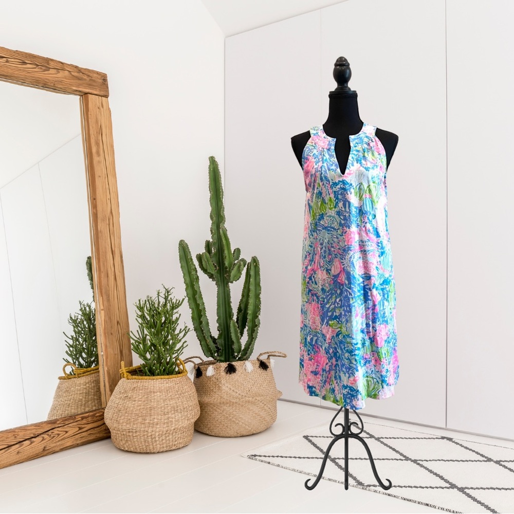Lilly Pulitzer Sleeveless Fished My Wish Ross Shift Dress